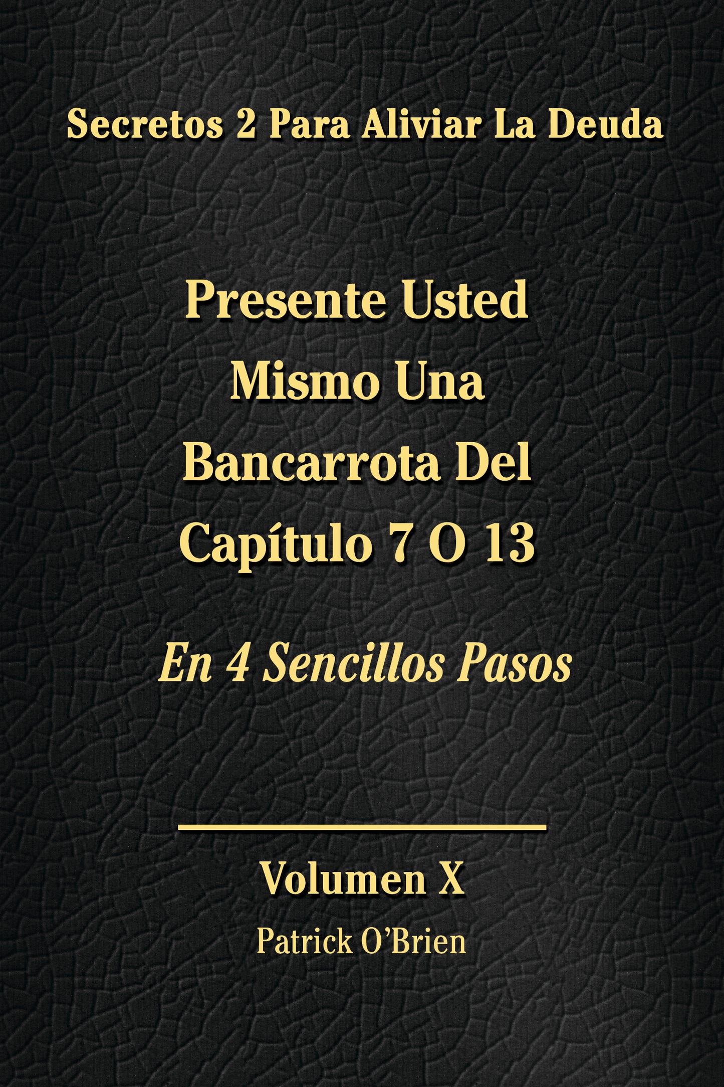Secretos Para El Alivio De La Deuda Volumen X: Presenta Tu Propia Bancarrota Del Capítulo 7 O 13 En 4 Sencillos Pasos